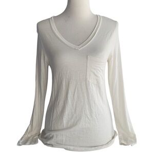 NWT She + Sky LONG SLEEVE POCKET TEE Size S